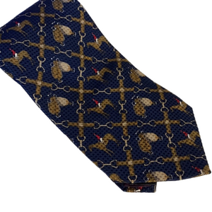 Rossetti equestrian pattern silk neck tie